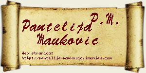 Pantelija Mauković vizit kartica